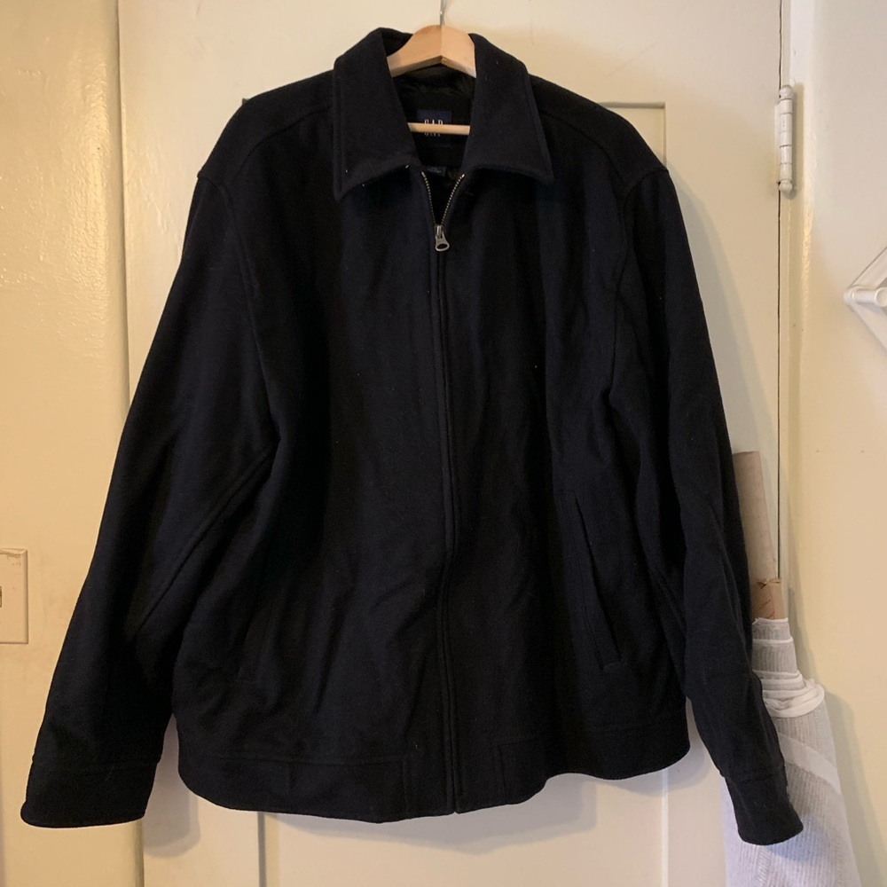 Men’s GAP wool coat, black, XXL